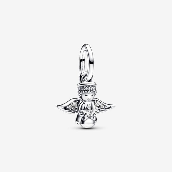 Pandora Sparkling Angel Dangle Charm - Picture 1 of 1